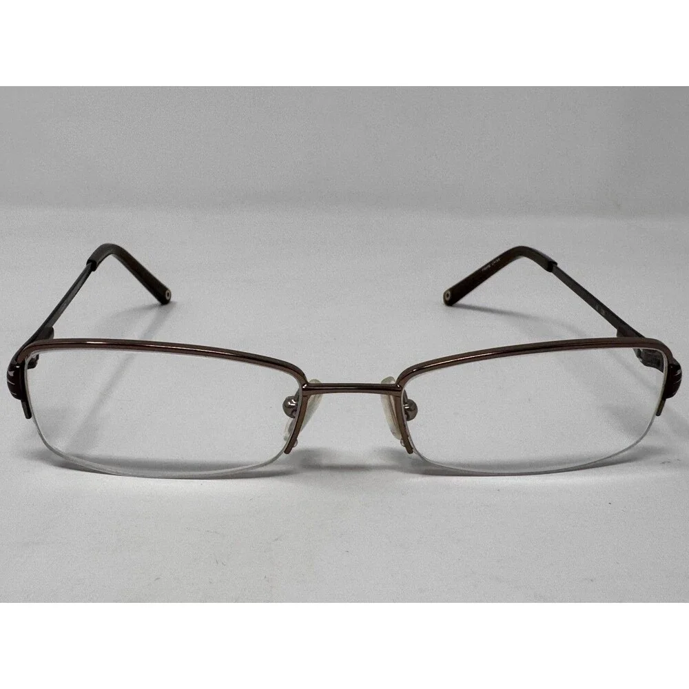 Coach Moira 1010 Eyeglass Frames Only 50-16-135 Metallic Half Rim Authentic